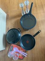 Pannenset tefal keukenbenodigheden peper en zout, Huis en Inrichting, Keuken | Potten en Pannen, Ophalen of Verzenden, Zo goed als nieuw