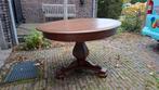 Ronde uitschuifbare eettafel, Huis en Inrichting, Tafels | Eettafels, Ophalen, Gebruikt, Ovaal, 100 tot 150 cm
