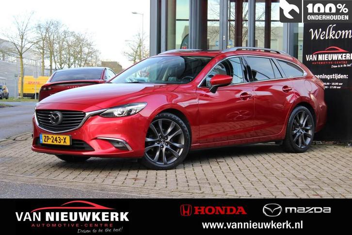 MAZDA 6 2.5 SKYACTIV-G 192PK GT-M Sunroof Adap Cruise Carpla, Auto's, Mazda, Bedrijf, Te koop, ABS, Achteruitrijcamera, Airbags