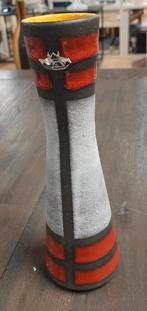 Vintage lava/vuurklei  keramische west germany vaas, Ophalen of Verzenden, Zo goed als nieuw, Overige kleuren