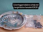 Zuiveringssets abalone schelp bergkristal hematiet, Verzamelen, Ophalen of Verzenden, Schelp(en)