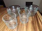 Blomus 6 schaaltjes, 2 Whiskey / water glazen, 1 koeler., Glas of Glazen, Ophalen of Verzenden, Overige stijlen, Glas