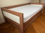 1-persoonsbed met houten frame en onderschuifbed ca. 205x95, Huis en Inrichting, Slaapkamer | Bedden, Ophalen, Gebruikt, 90 cm
