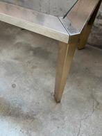 Pierre Vandel Paris goudkleurige bijzettafel , jaren 80, Ophalen of Verzenden, Huis en Inrichting