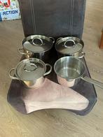 RVS 4 delig Sola pannenset, Ophalen, Zo goed als nieuw, Rvs, Pannenset
