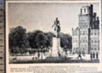 Den haag 1922, buitenhof met standbeeld koning willem II, Verzamelen, Ophalen of Verzenden, Voor 1940, Gebruikt, Overige onderwerpen