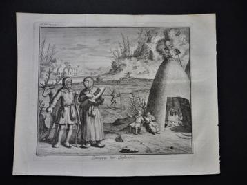Originele gravure "Levenswijs der Laplanders" Lapland 1760 beschikbaar voor biedingen