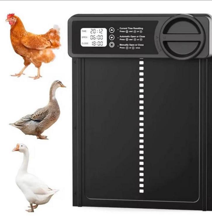 Kippenluik automatisch Nieuw, Dieren en Toebehoren, Pluimvee | Toebehoren, Nieuw, Kippenhok of Kippenren, Ophalen of Verzenden