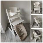 ZGAN! Stokke Tripp Trapp wit met babyset, newbornset, hoes, Kinderen en Baby's, Kinderstoelen, Ophalen of Verzenden, Zo goed als nieuw