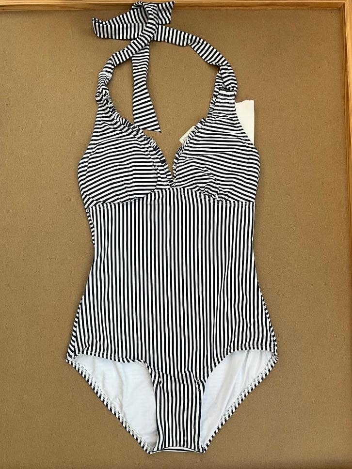 ESPRIT Women Beach gestreept halter badpak maat 36, Kleding | Dames, Badmode en Zwemkleding, Nieuw, Badpak, Zwart, Ophalen of Verzenden