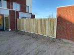 Schutting Grenen hout met wit/lichtgrijs betonsysteem, Ophalen, Nieuw, Hout