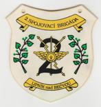 Kunststof schildje Tsjechië - 2e Verbindingsbrigade, Verzamelen, Ophalen of Verzenden, Landmacht, Overige gebieden, Embleem of Badge