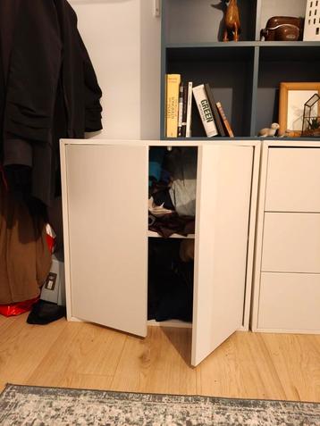 EKET kast, wit, 70x35x70cm, met plank en deuren 