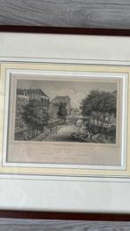 Terwen staalgravure oude gracht Utrecht, Antiek en Kunst, Ophalen of Verzenden