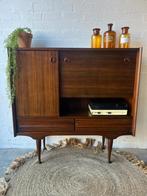Retro vintage mid-century dressoir,high-board,barkast, Retro,vintage,mid-century, Gebruikt, 100 tot 150 cm, Verzenden