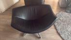 Fauteuil Label GiGi gerard vd berg zwart leer, Ophalen, Zo goed als nieuw, 75 tot 100 cm, Leer