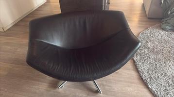 Fauteuil Label GiGi gerard vd berg zwart leer beschikbaar voor biedingen