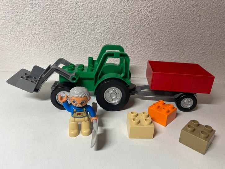 Duplo 4687 Grote groene Tractor/Ger.v. Anna, Kinderen en Baby's, Speelgoed | Duplo en Lego, Gebruikt, Duplo, Complete set, Ophalen of Verzenden