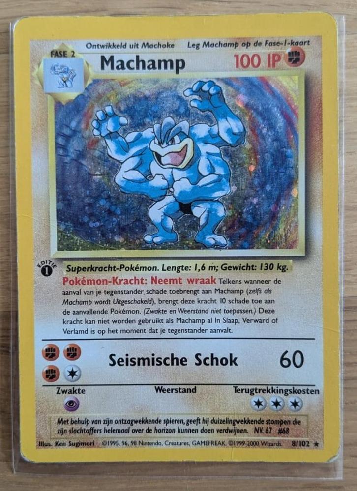 Pokémon Kaart - Machamp (8 / 102), Hobby en Vrije tijd, Verzamelkaartspellen | Pokémon, Zo goed als nieuw, Losse kaart, Foil, Ophalen of Verzenden