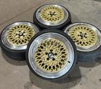 Set GTP 041 17″ velgen (5100, ET35) goud gepolijst Zero Lip, Auto-onderdelen, Banden en Velgen, Gebruikt, 175 mm, Banden en Velgen