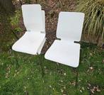 3 witte Vintage stapelbare stoelen Ikea Gilbert, Gebruikt, Ophalen