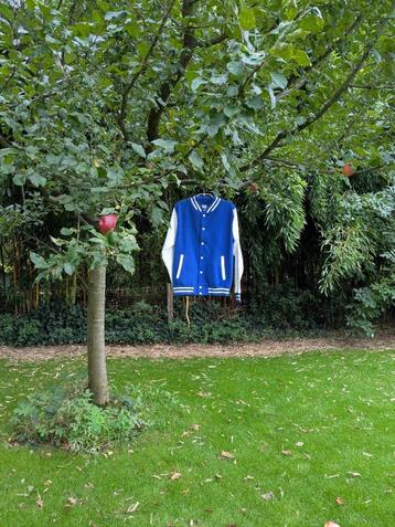 bomber jacket AWDis blauw/wit – maat S en XS beschikbaar voor biedingen