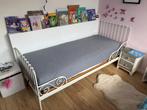 Mooi meegroei bed, Ophalen, Eenpersoons, Wit, 80 cm