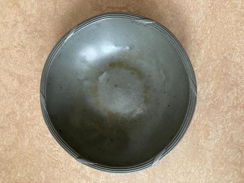 Tinnen diep bord antiek - fruitschaal, Antiek en Kunst, Antiek | Tin, Ophalen of Verzenden