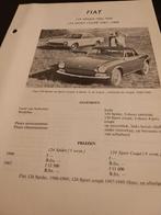 Fiat 124 Spider 124 coupé Nederlands techn info porto 2,50, Boeken, Ophalen of Verzenden, Zo goed als nieuw, Overige merken