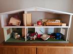 Oud Poppenhuis met Inboedel, Lampjes & Voeding, Ophalen, Gebruikt, Poppenhuis