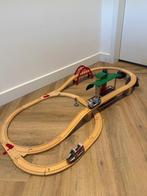 Gebruikt Brio houten trein station & brug set 33512 incomple, Ophalen of Verzenden, Gebruikt, Overige typen