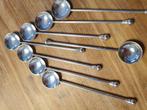 8 verzilverde thee- of dessertlepeltjes, Antiek en Kunst, Antiek | Goud en Zilver, Ophalen of Verzenden