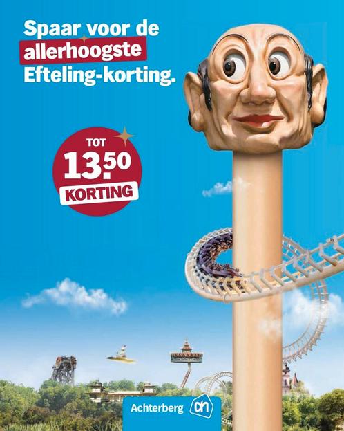 Korting bij de Efteling met spaarkaart Albert heyn, Tickets en Kaartjes, Kortingen en Cadeaubonnen, Drie personen of meer, Pretpark