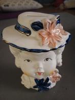 Ladyhead spaarpot van biscuit porselein, Verzamelen, Ophalen of Verzenden, Zo goed als nieuw, Steen, Aardewerk of Keramiek, Dier