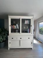 Witte houten kast, Ophalen, Gebruikt, 150 tot 200 cm, Landelijk