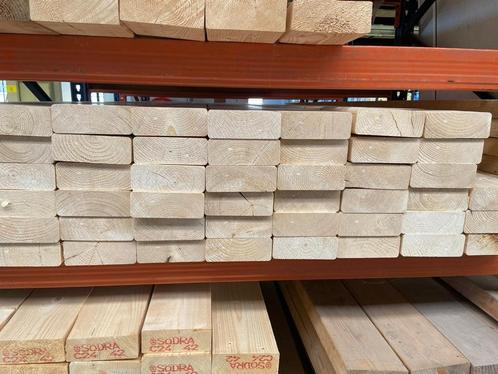 Nieuwe geschaafde vuren balken van diverse afm en lengtes., Tuin en Terras, Palen, Balken en Planken, Nieuw, Balken, 250 cm of meer