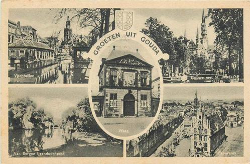 (381-259-033) Gouda Groeten uit, Verzamelen, Ansichtkaarten | Nederland, Zuid-Holland, Verzenden