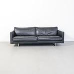 1x Montis Axel Bank 3,5-zits/218cm Zwart Leder - Sledepoot