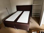 Elektrisch verstelbaar bed 140x200, Ophalen, Bruin, Tweepersoons, 140 cm