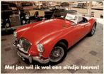 MG cabrio, met jou wil ik wel een eindje toeren!, Verzenden, 1980 tot heden, Ongelopen, Voertuig