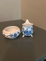 Meissen Melkkannetje & Suikerpotje - Blauw Decor, Ophalen of Verzenden