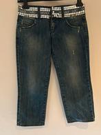 Versace jeans broek met paiettten rand maat 26, Blauw, Ophalen of Verzenden, Zo goed als nieuw, Versace