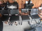 Industriele stoelen, PU leer, Huis en Inrichting, Stoelen, Ophalen of Verzenden, Zo goed als nieuw, Leer, Vijf, Zes of meer stoelen