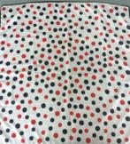 Vintage sjaal met rode en blauwe stippen, Ophalen of Verzenden, Gedragen, Maat 34 (XS) of kleiner, Sjaal