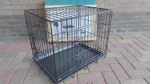 Mooie grote bench / transportbox; kleur, zwart L62xB44,5xH50, Dieren en Toebehoren, Hondenbenches, Zo goed als nieuw, Ophalen