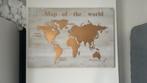 Map of the world schilderij, Ophalen of Verzenden, Zo goed als nieuw