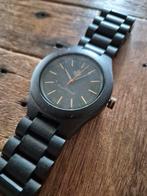 WoodWatch Zwart Horloge, Sieraden, Tassen en Uiterlijk, Ophalen of Verzenden, Zo goed als nieuw