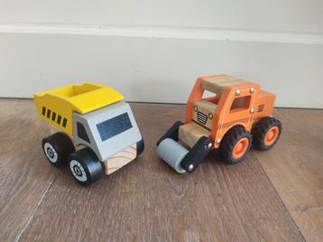 Houten Speelgoed Auto's - Set van 2 beschikbaar voor biedingen