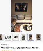 Vlinder glas schilderij eric kuster styl, Ophalen of Verzenden, Zo goed als nieuw, Rechthoekig, Minder dan 100 cm