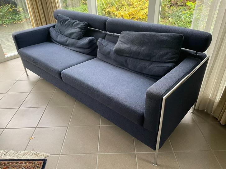 Moderne fauteuil en 3-zits bank – tijdloos design & comfort, Huis en Inrichting, Banken | Complete zithoeken, Gebruikt, Metaal